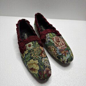 DOLCE & GABBANA Men Floral Loafers Dress Shoes Multicolor Casual Slip on Shoes
